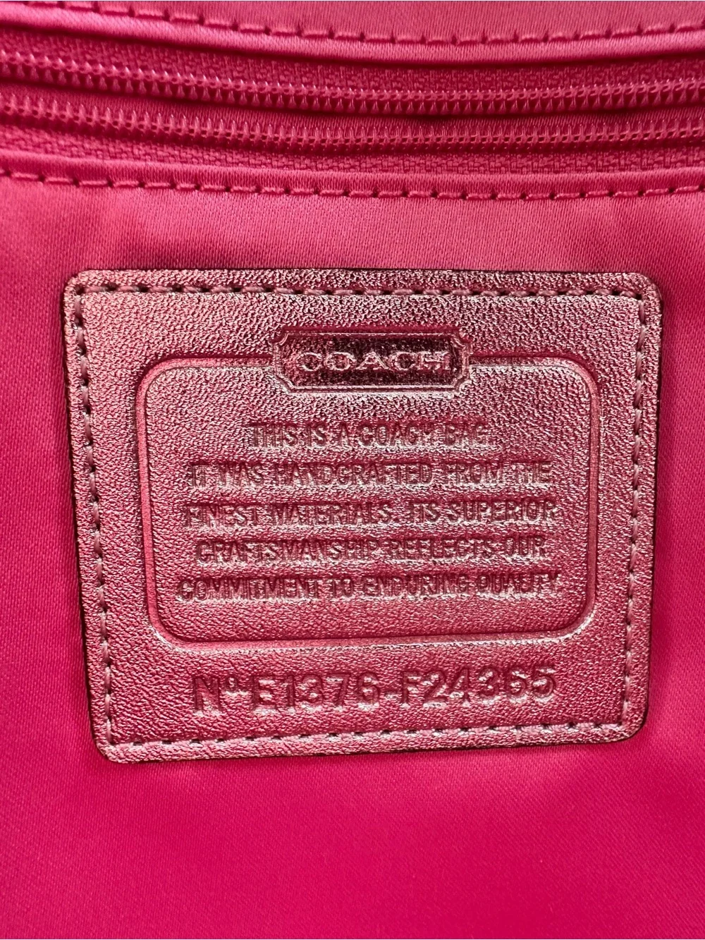Coach Signature Canvas Backpack in Pink and Taupe